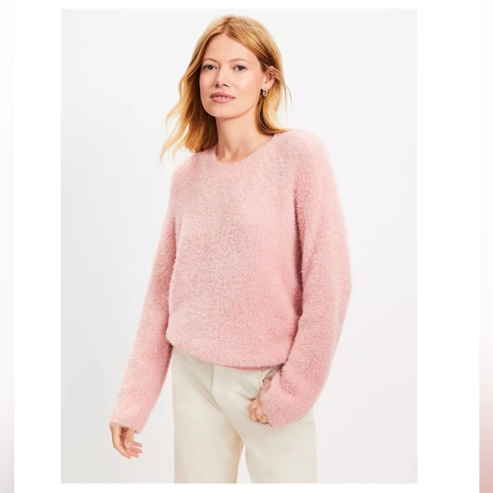 Womens A NEW DAY Cozy Pink Fuzzy Warm Sweater Sz XS